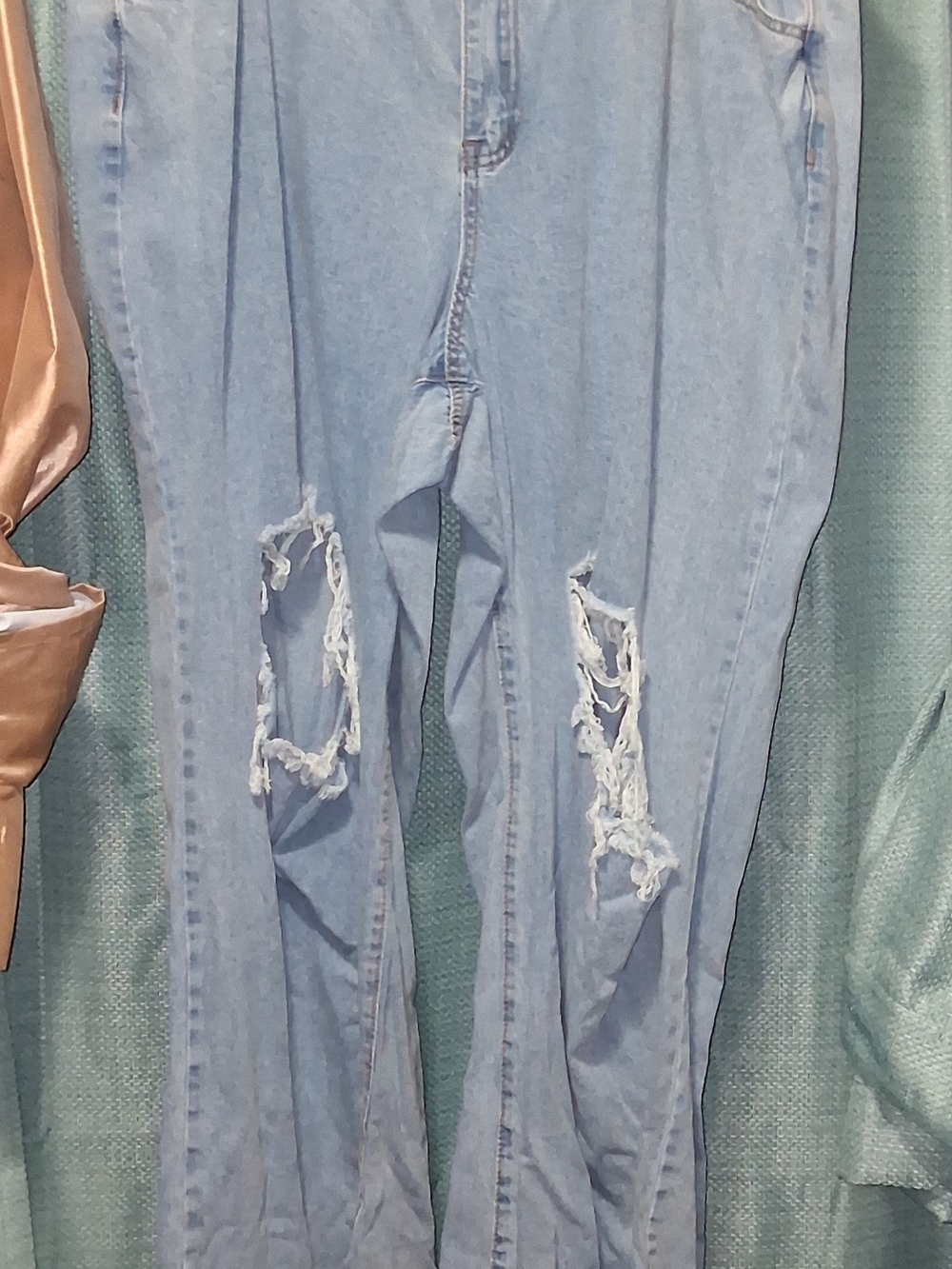 Rue 21 Light Blue Distressed Women's High Rise Jeans Size 22